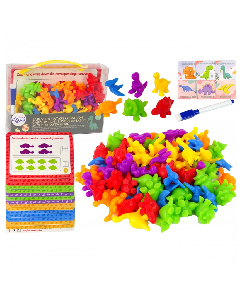 WOOPIE Educational Set Learning Counting Sorting Dinosaurs 95 pcs.