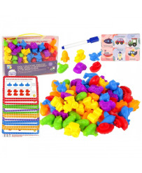WOOPIE Educational Set Learning Counting Color Sorting Vehicles 83 pcs.