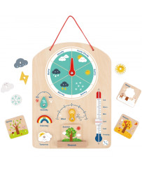 Tooky Toy Montessori izglītojoša puzles kaste Abacus laikapstākļu dēlis 6in1 3 gadiem