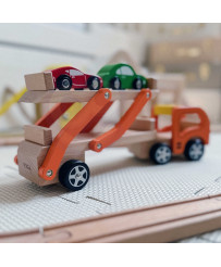 Drewniana laweta z samochodzikami Viga Toys