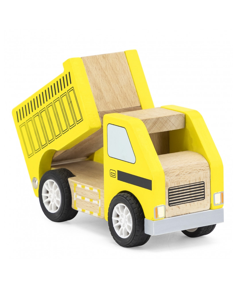VIGA Wooden Yellow Dump Truck