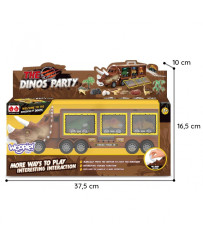 WOOPIE dinozauru kravas automašīna ar palaišanas ierīci un rotaļu automašīnām 15 gab.