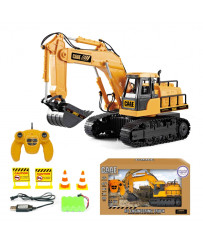 WOOPIE Large Remote Controlled Crawler Excavator 7 Functions Sound Acc.