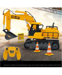 WOOPIE Large Remote Controlled Crawler Excavator 7 Functions Sound Acc.