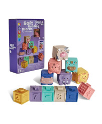 WOOPIE Sensory Blocks Squeeze Puzzle Skaņu Mācīšanās Skaitīšana 12 gab.