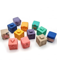 WOOPIE Sensory Blocks Squeeze Puzzle Sound Learning Counting 12 pcs.