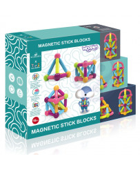 WOOPIE Magnetic Educational Construction blocks large thick 28 El.