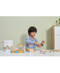 Viga PolarB Wooden Blocks City Blocks 50 Montessori elements