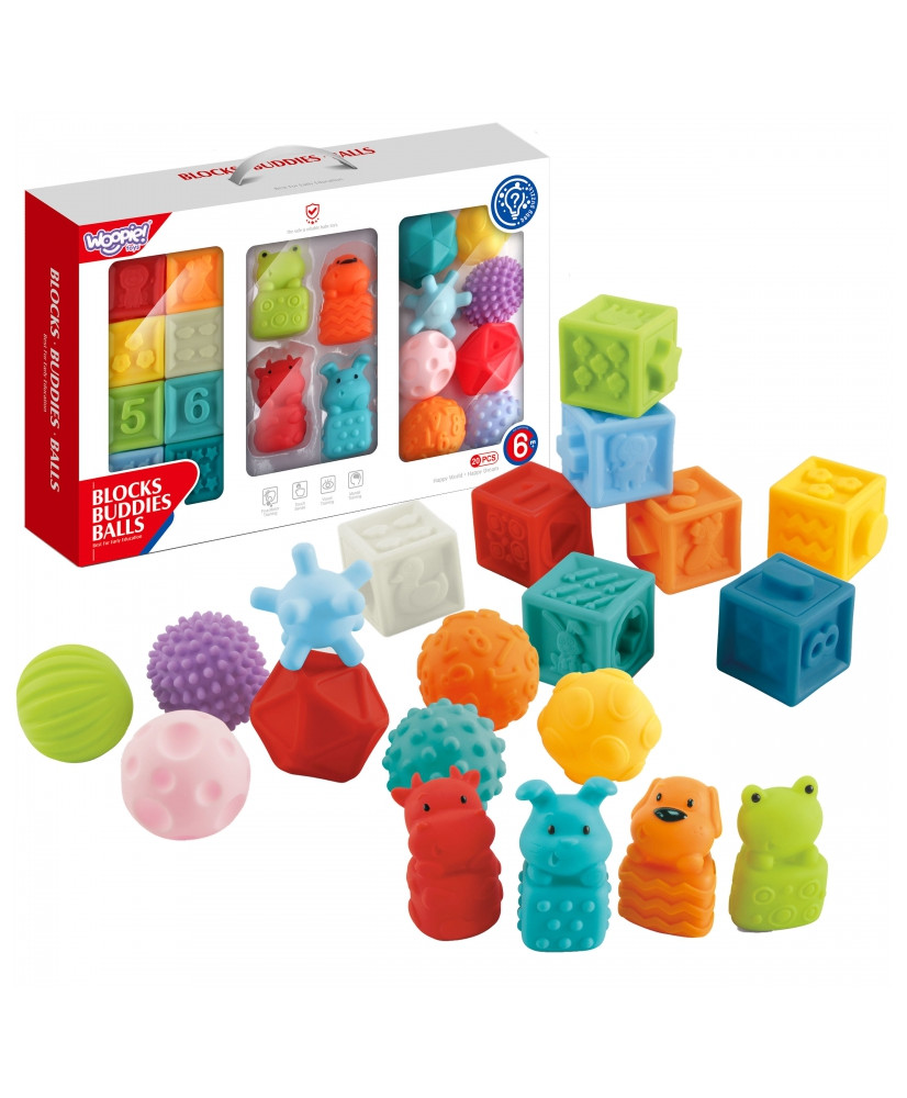 Copy of Tiipi Bath Buddy Toy Organizer With 4 piece Silicone Toy