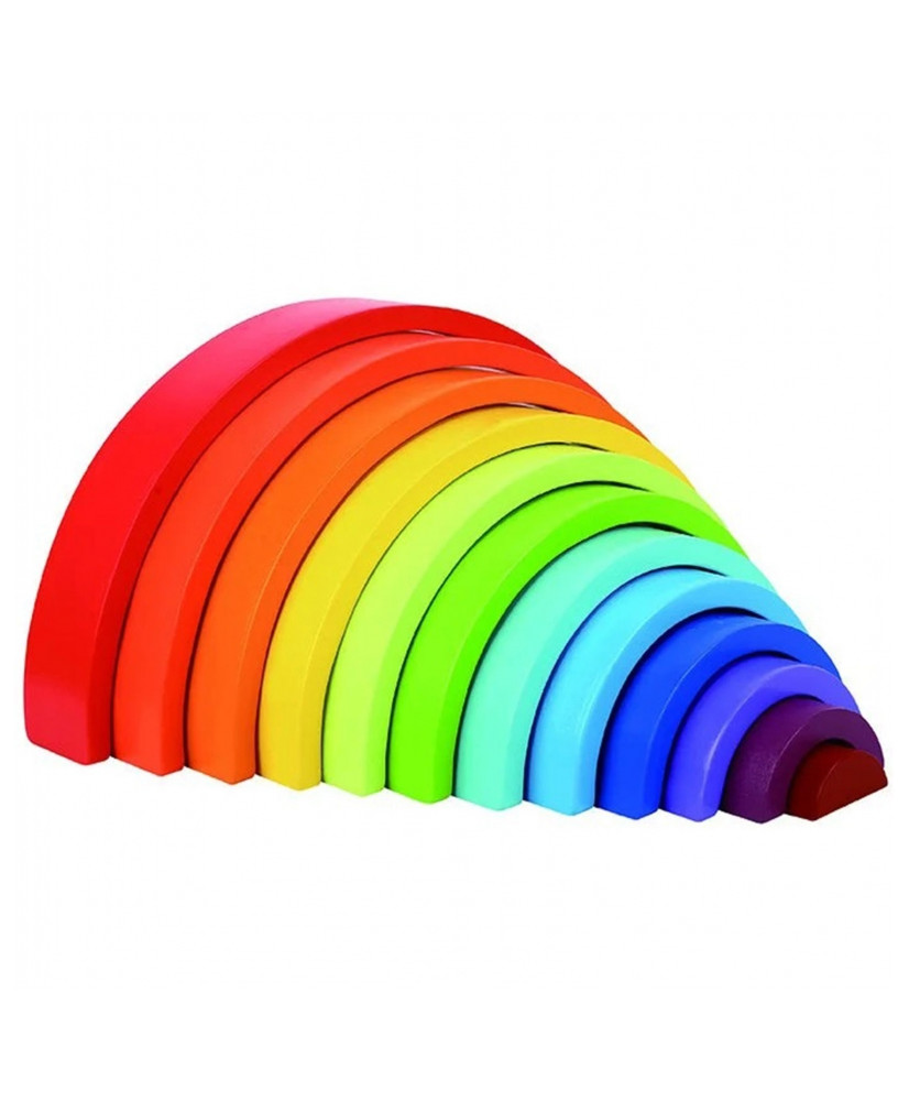 TOOKY TOY Montessori Rainbow Wooden Blocks Puzzle