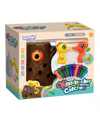 WOOPIE Magnetic Arcade Game Catch a Bug 2 Woodpeckers + 10 Bugs