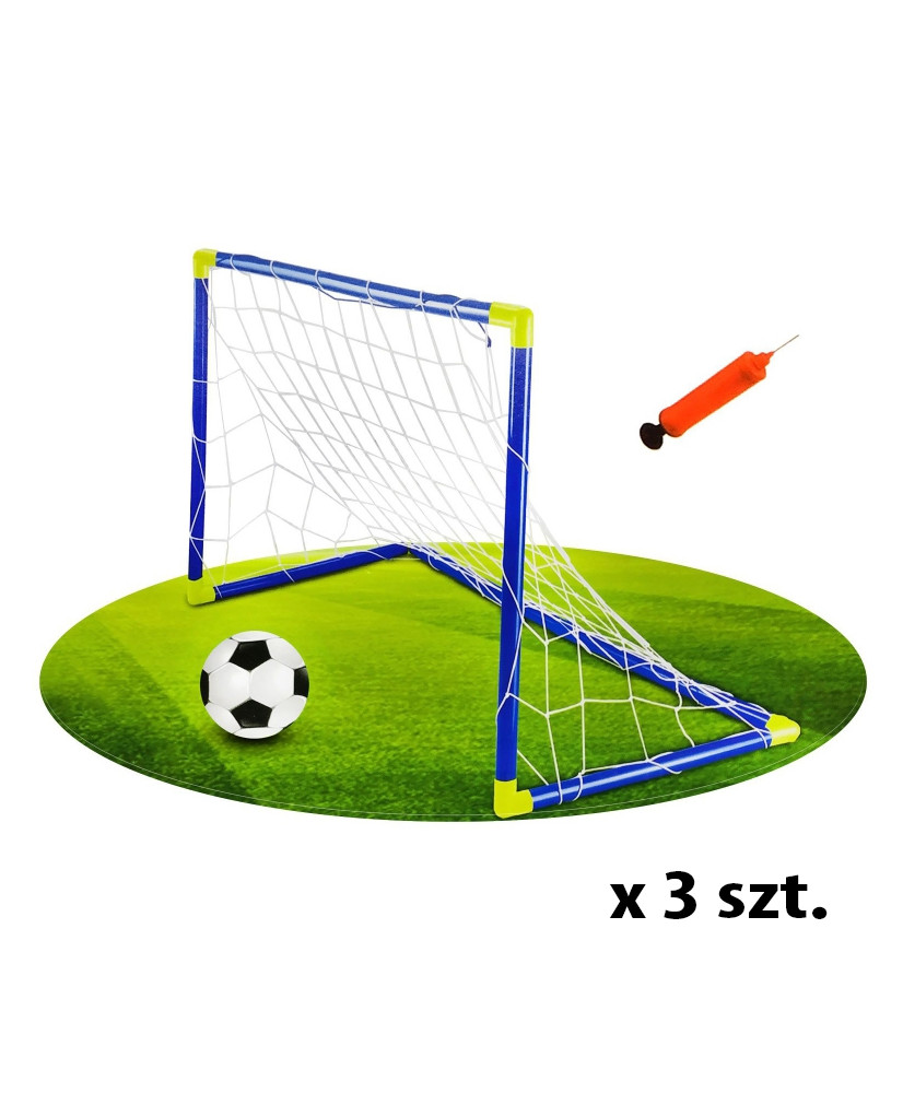 WOOPIE Futbola vārti ar bumbu un sūkni Football Sport 3 PCS.