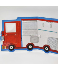 WOOPIE ART&FUN Atkārtoti lietojamu uzlīmju komplekts Radošs albums Vehicles Ugunsdzēsības departamenta saldējuma veikals 77 gab.