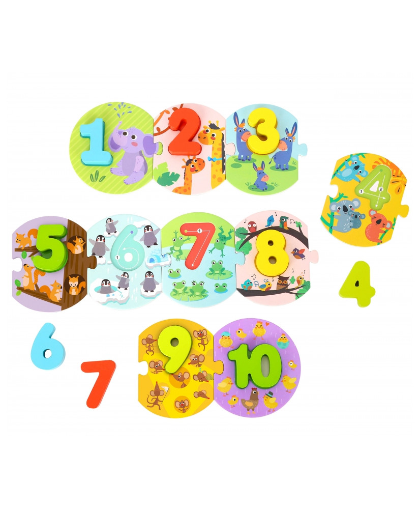 TOOKY TOY Educational Puzzle Montessori Puzzle Learning Counting