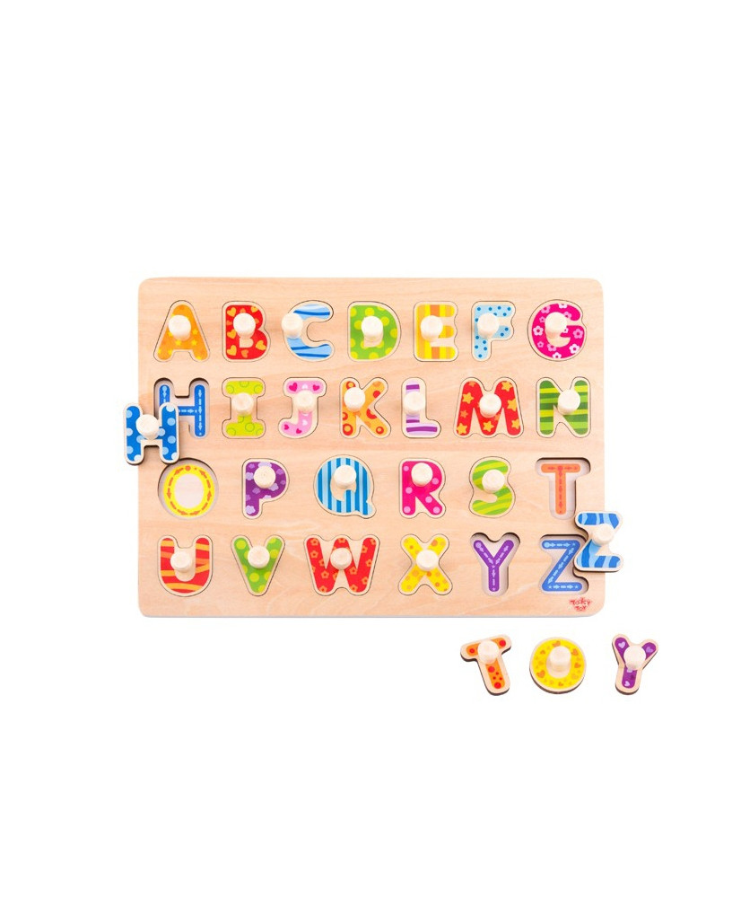 TOOKY TOY Puzzle Montessori Puzzle with Alphabet Pins