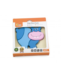 VIGA Baby's first wooden puzzle Hippopotamus