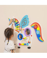 Viga Wooden Sensory Manipulative Board Unicorn FSC Montessori Certificate