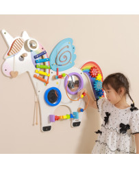 Viga Wooden Sensory Manipulative Board Unicorn FSC Montessori Certificate