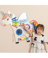 Viga Wooden Sensory Manipulative Board Unicorn FSC Montessori Certificate