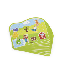 Viga Wooden Shoelace Interlace Animals on the Montessori Farm