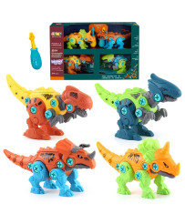 WOOPIE Dinosaurs Assembly Set 4 pcs Construction Set in Box 2 Screwdrivers
