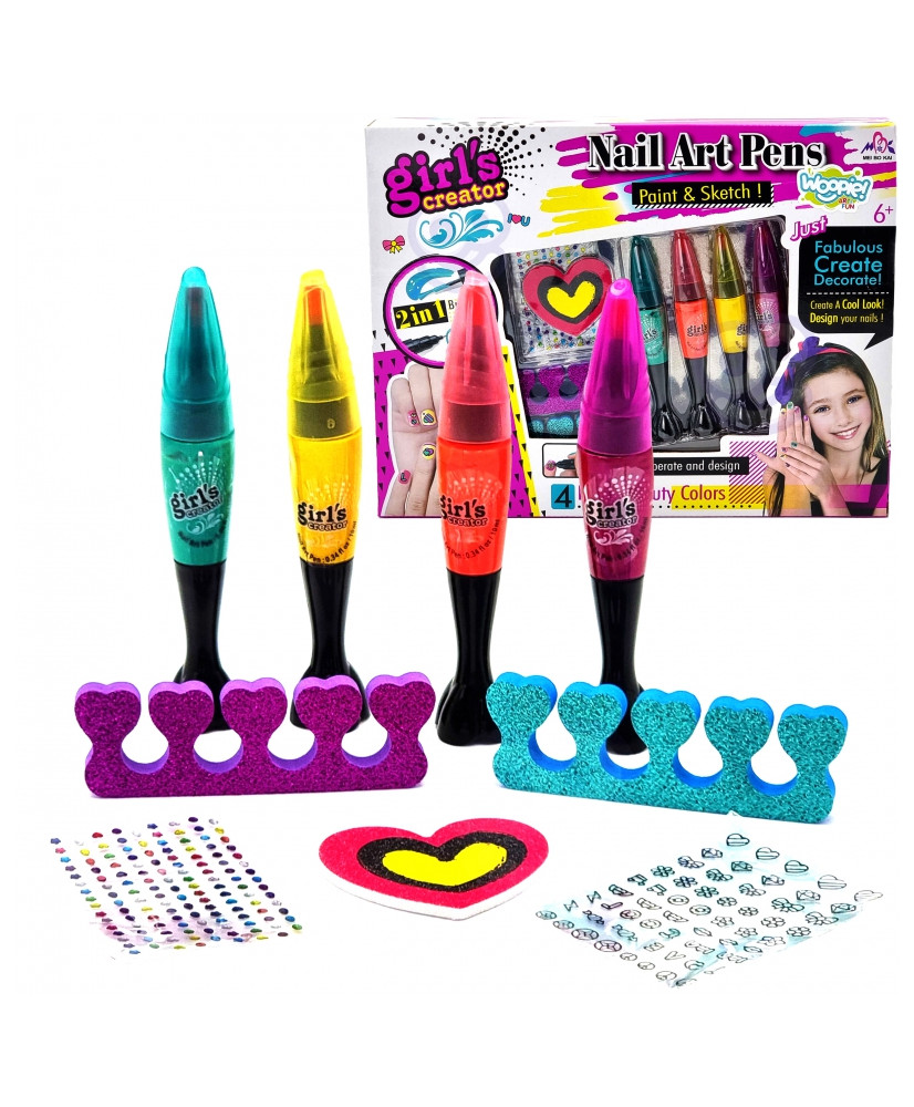WOOPIE ART&FUN Nail Painting Set for Children + 4 Varnishes