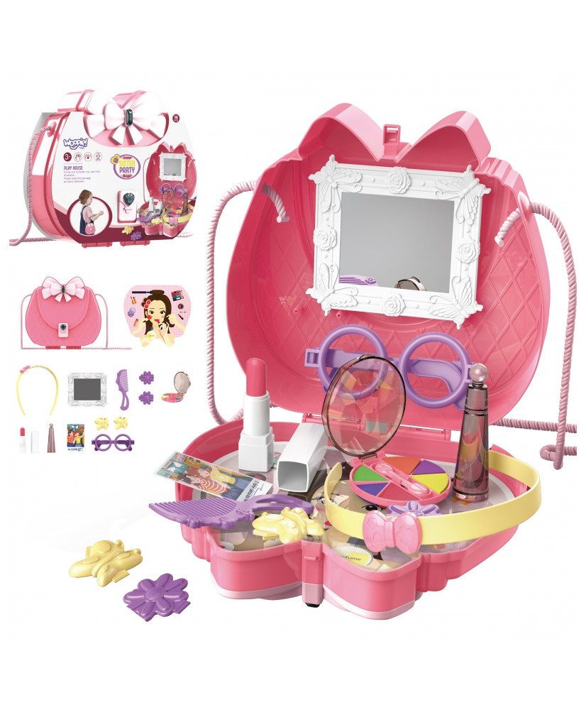 WOOPIE Portable Dressing Table Beauty Salon 2in1 Handbag for Girls 16 pcs.