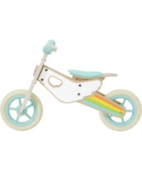 CLASSIC WORLD puidust tasakaaluliikuv jalgratas lastele Silent Wheels Rainbow