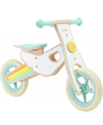 CLASSIC WORLD Wooden Balance Bike for Children Silent Wheels Rainbow