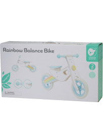 CLASSIC WORLD Wooden Balance Bike for Children Silent Wheels Rainbow