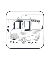 Feber Różowy Food Truck 2w1 Kuchnia i Pojazd.
