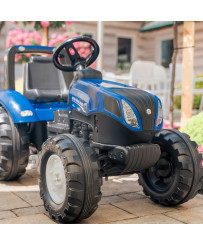 FALK Traktor na Pedały New Holland Duży z Przyczepką no 3 gadiem