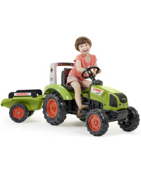 FALK Traktor na Pedały Claas Duży z Przyczepką no 3 gadiem