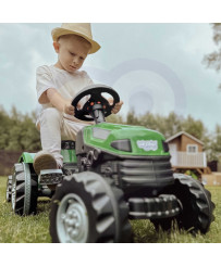 WOOPIE Farmer GoTrac MAXI Pedal Tractor with Silent Wheels Trailer