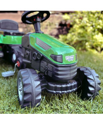 WOOPIE Farmer GoTrac MAXI pedāļa traktors ar piekabi Silent Wheels