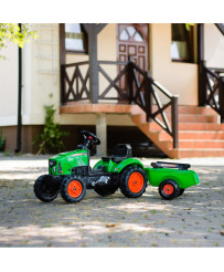 FALK Traktors Supercharger Zaļais Atvērtā Maska ar Traileru 2 gadus