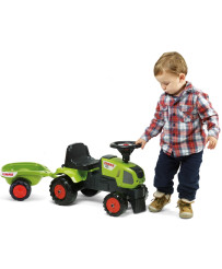 FALK Traktorek Baby Claas Axos 310 Zielony z Przyczepką no 1 gada