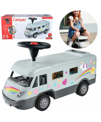 Big Jeździk Kamper Samochód Kempingowy Auto dla Dzieci + Dźwięk