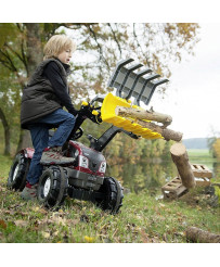 Rolly Toys traktora kausa satvērējs koksnes iekraušanai