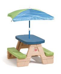 Step2 Stół Piknikowy z Parasolką dla Dzieci