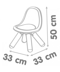SMOBY dārza krēsls ar atzveltni istabai, balts un brūns
