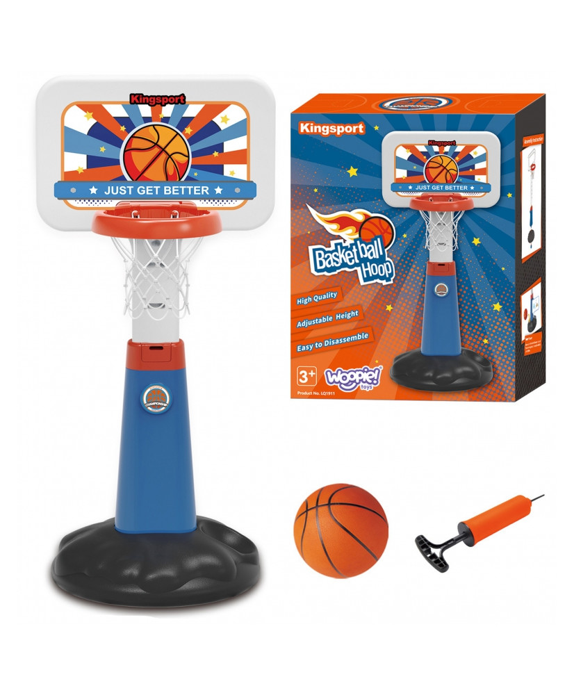 WOOPIE Basketball Set Adjustment 99 - 125 cm + Ball + Pump