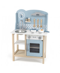 VIGA PolarB Wooden Kitchen with Accessories Silver - Blue