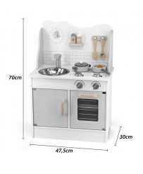 VIGA PolarB Wooden Kitchen with Accessories Eco Gray
