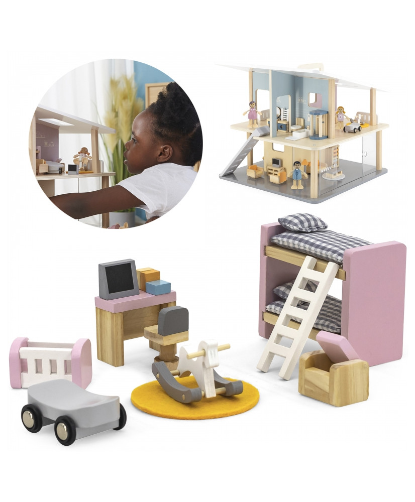 VIGA PolarB Furniture Set for Dollhouse Children's Room