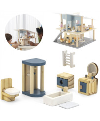 VIGA PolarB Furniture Set for Dollhouse Bathroom