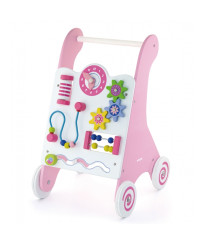 Viga Toys Educational Pink Montessori Wooden Push Toy