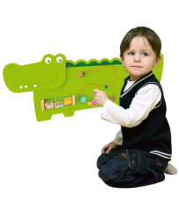 Tabula Edukacyjna Manipulacyjna Sensoryczna Drewniana Viga Toys Krokodyl Certifikat FSC Montessori