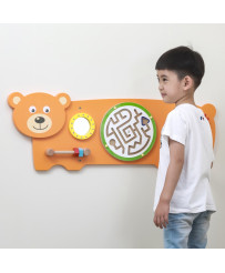 Viga Toys Sensory manipulation board Montessori Teddy Bear