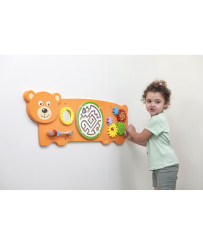 Viga Toys Sensory manipulation board Montessori Teddy Bear